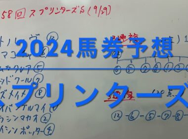 【競馬】2024年9月29日　第58回スプリンターズS 個人予想