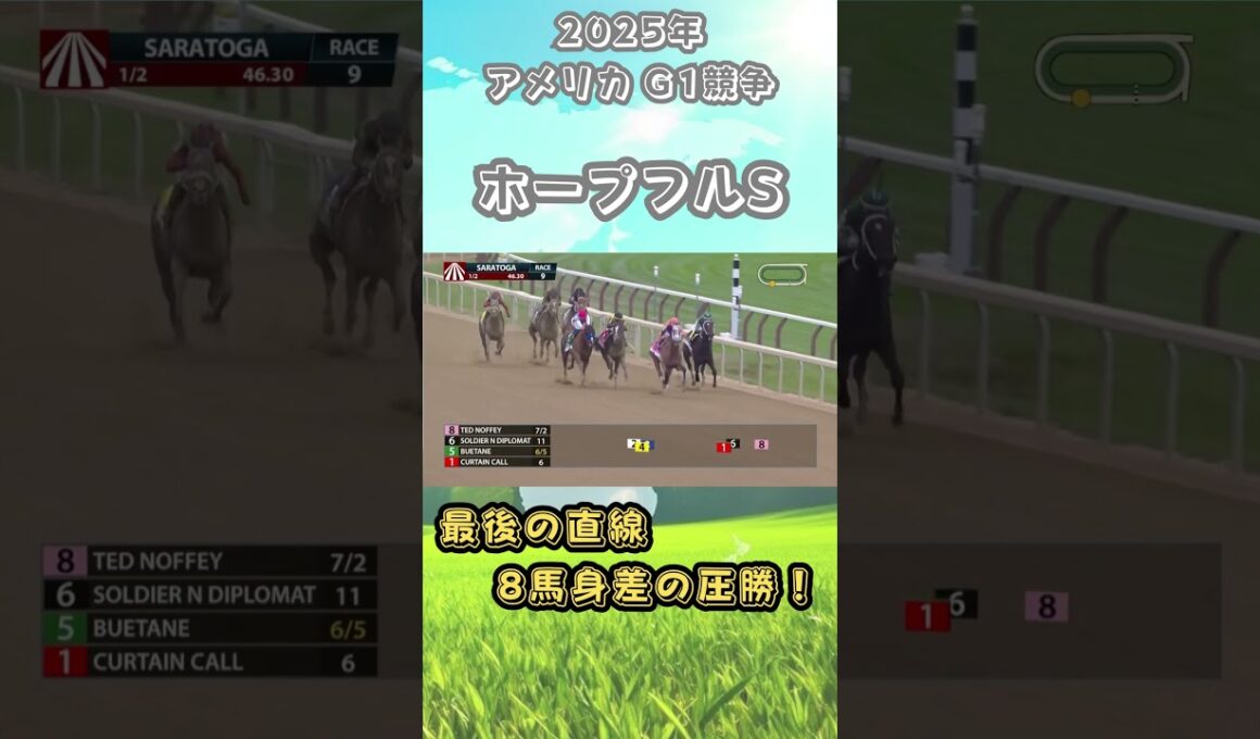 #ホープフルステークス #海外競馬 #日本語実況 #最後の直線 フルレースは⇧から