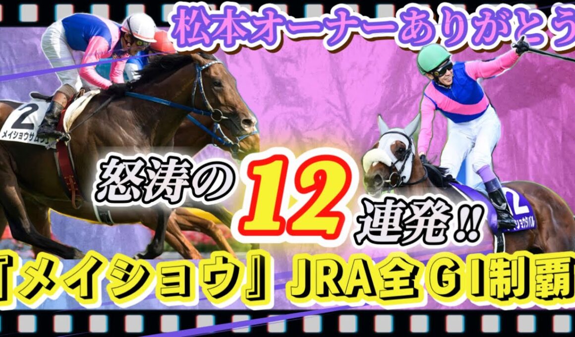 【怒涛シリーズ】松本オーナー追悼『メイショウ』GI制覇の軌跡！JRA全勝利怒涛の12連発