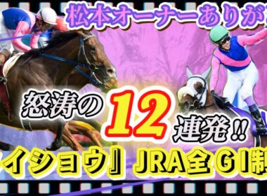 【怒涛シリーズ】松本オーナー追悼『メイショウ』GI制覇の軌跡！JRA全勝利怒涛の12連発