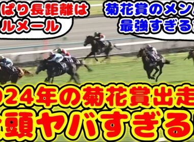 【競馬】2024年の菊花賞が出走メンバーが豪華すぎて伝説の菊花賞だと話題に！！【競馬の反応集】