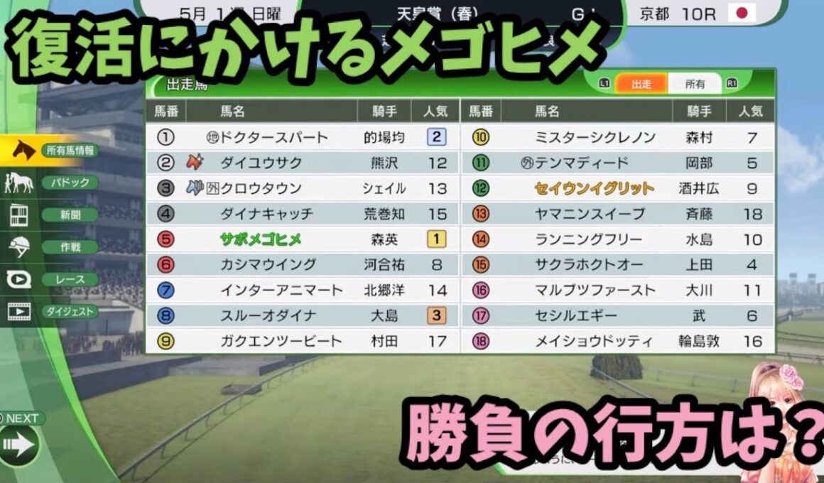 ウイニングポスト 10 2024 勝ちきれないメゴヒメを全力応援