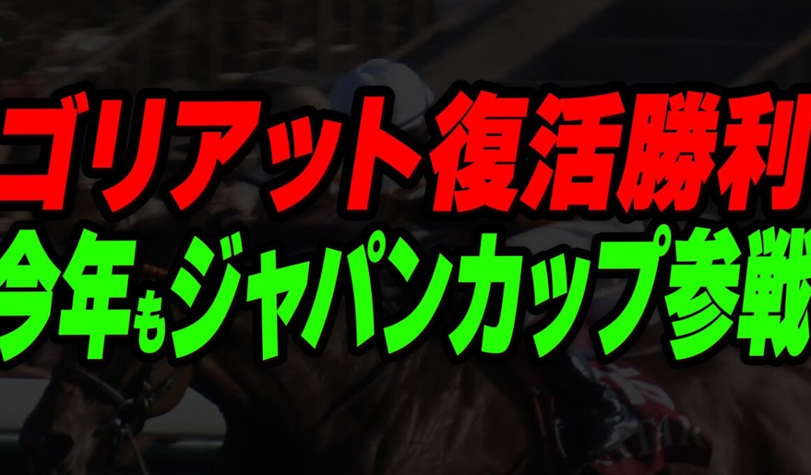 ゴリアット復活勝利！今年もジャパンカップ参戦