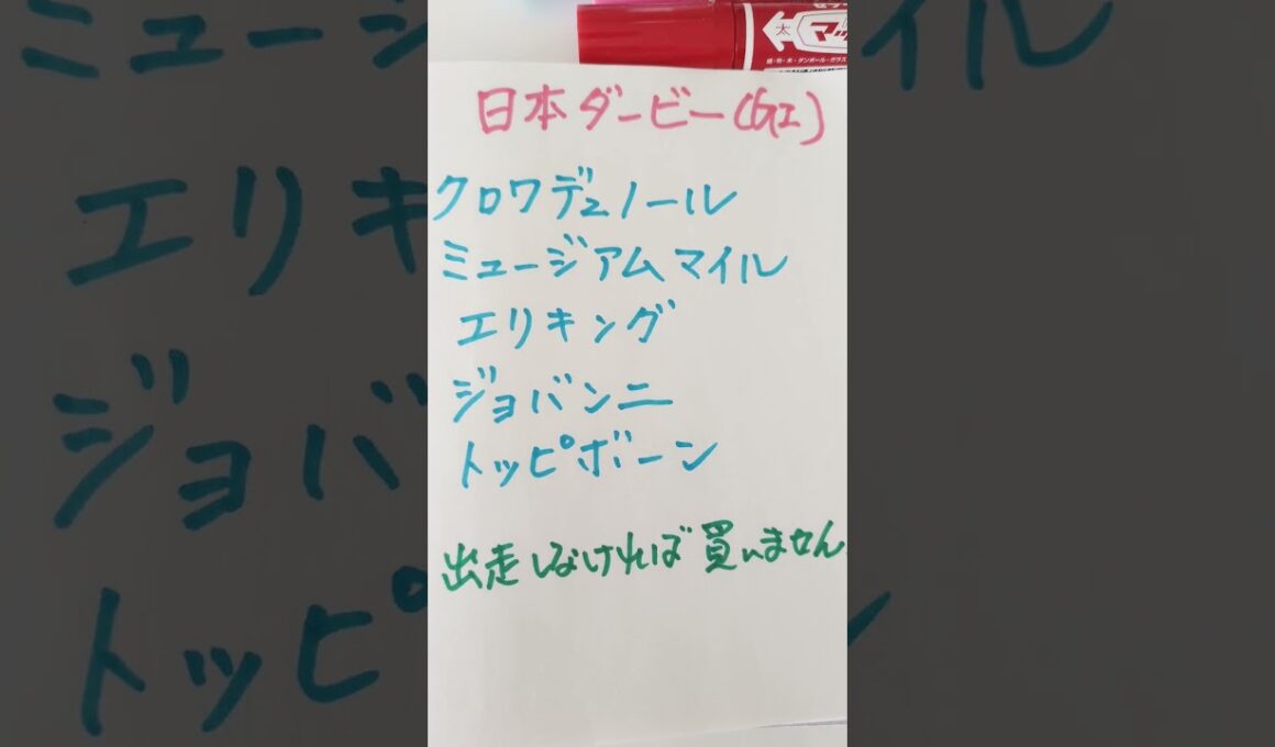 日本ダービー　東京優駿2025 出走しても当たらない予想