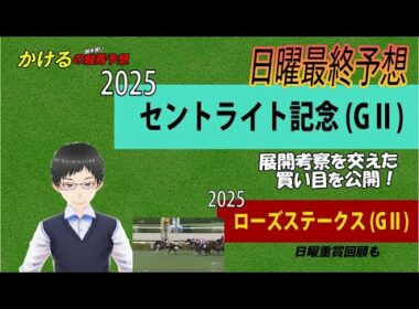 [2025 セントライト記念（GⅡ）日曜最終予想]菊花賞優先出走権をつかむのは！？ジョッキー徹底重視 かけるの競馬予想 日曜最終版　　#セントライト記念
