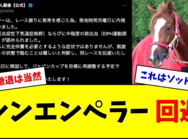 【悲報】シンエンペラー、凱旋門賞は回避しジャパンカップへ