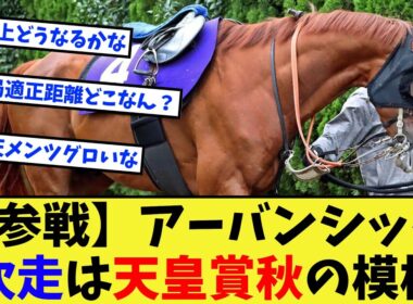 【競馬】アーバンシック、次走は天皇賞秋になる模様に対する反応集【競馬の反応集】