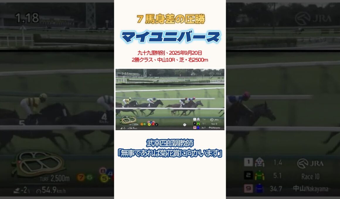 マイユニバース　菊花賞へ