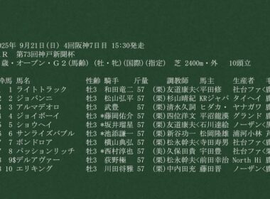 【武豊】9/21 阪神7鞍！菊花賞の切符を手にできるか？アルマデオロ、テン乗りが多い1日も期待の気になる馬が4頭！