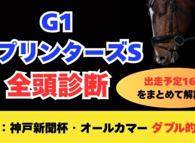 【スプリンターズステークス2025】全頭診断！混戦必至のスプリントG1！あの穴馬にS評価？