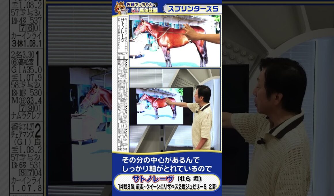 【2025年 スプリンターズS】春秋スプリントＧⅠ制覇狙うサトノレーヴの馬体診断　 #shorts #競馬 #予想