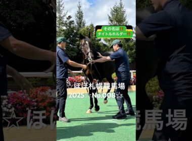 ☆タイトルホルダー☆ほぼ札幌競馬場2025☆No.008☆9月21日☆ #タイトルホルダー #horse #サラブレッド #馬 #競馬場 #札幌競馬場