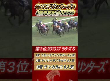 スプリンターズS3連単高配当ランキングBEST3！　#競馬  #スプリンターズステークス  #3連単  #shorts