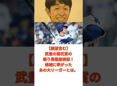 【願望含む】武豊の菊花賞の乗り馬徹底検証！候補に挙がったあの大リーガーとは？#競馬 #競走馬 #武豊 #松島オーナー #ドウデュース #キーファーズ #インゼル #jra #菊花賞