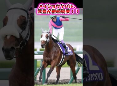 メイショウタバル、武豊が継続騎乗！！【競馬反応集】 #メイショウタバル #武豊 #天皇賞秋