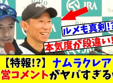 【スプリンターズS】【特報!?】ナムラクレアの陣営コメントが決死の覚悟でヤバすぎるwww