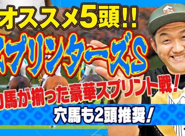 【スプリンターズＳ 2025】お兄ちゃんの スプリンターズＳ  オススメ5頭！ 【予想】