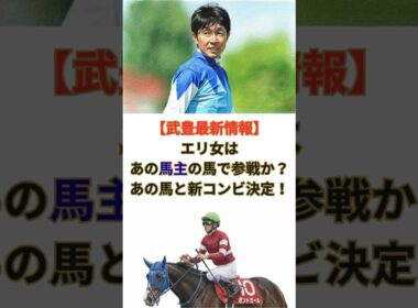 【武豊最新情報】 エリ女はあの馬主の馬で参戦か？あの馬と新コンビ決定！#競馬 #競走馬 #武豊 #松島オーナー #ドウデュース #キーファーズ #インゼル #jra #エリザベス女王杯