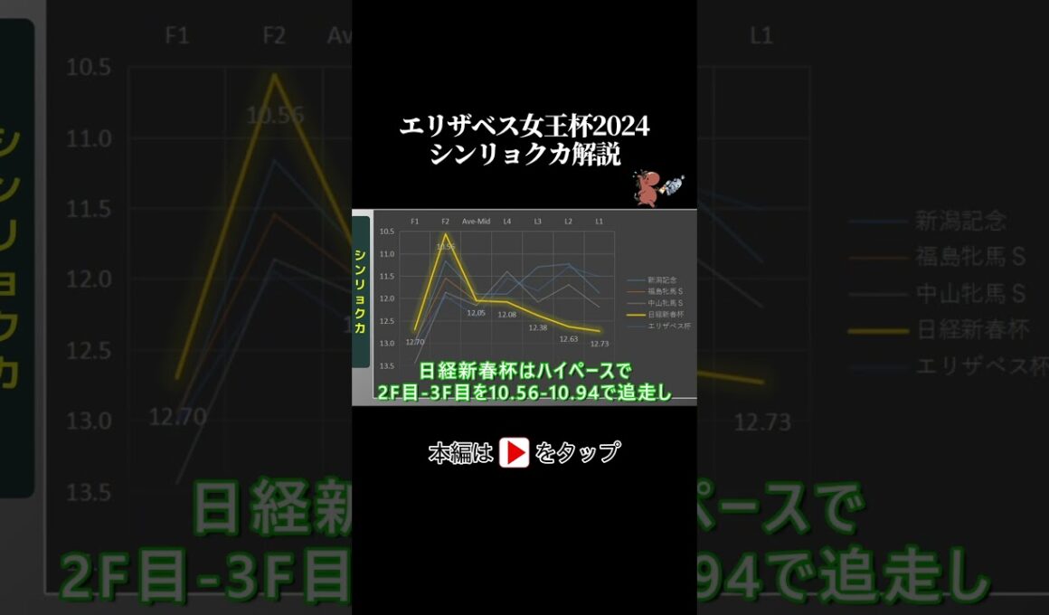 エリザベス女王杯 ラップタイム分析【シンリョクカ編】