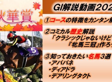 【GI解説2025】秋華賞