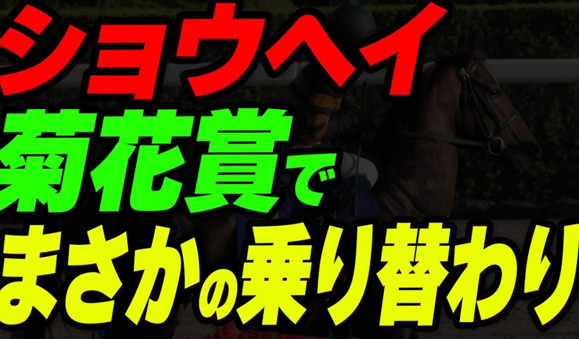 ショウヘイが菊花賞でまさかの乗り替わり