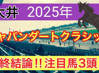 【ジャパンダートクラシック2025】蓮の地方競馬予想(最終結論)