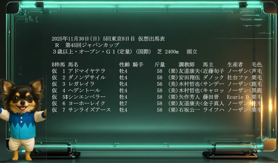 【武豊】次走報！アドマイヤテラ、騎手未定でジャパンカップへ