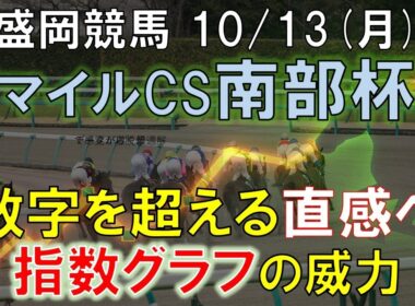 【10/13(月)】盛岡12Rマイルチャンピオンシップ南部杯攻略法｜指数グラフで勝ち筋を暴く