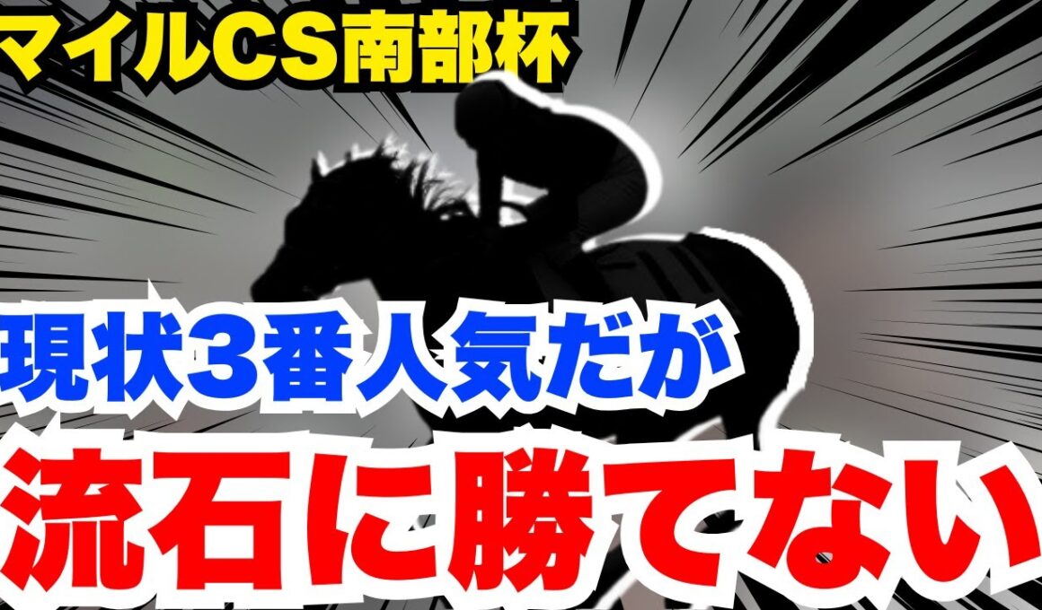【南部杯】現状3番人気だが流石に勝てません！絶対消し！