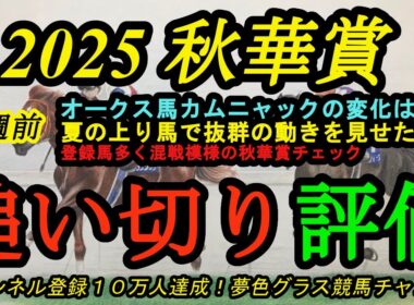 【1週前追い切り評価】2025秋華賞！オークス馬カムニャックの動きに変化あり！？夏の間に力をつけて抜群の動きをした馬とは？