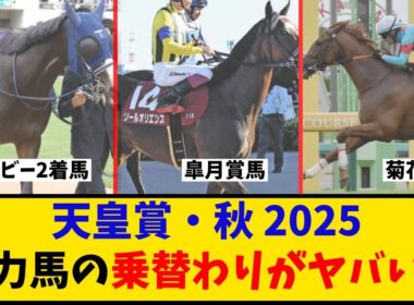 【天皇賞秋】「有力馬の乗り替わりが多すぎてヤバい…」に対するみんなの反応【反応集】