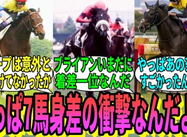 【競馬の反応集】「菊花賞歴代着差ランキングを見てみる」に対する視聴者の反応集