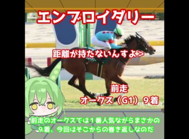 【秋華賞出走馬紹介】エンブロイダリー　桜花賞馬がオークスからの巻き返しを狙う！持ち味の安定感でトップを狙う！【秋華賞2025】#競馬 #ずんだもん #shorts