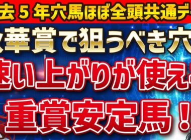【秋華賞2025】穴馬を探せ！カムニャック、エンブロイダリーを押しのけて馬券に入る馬はいるのか！？