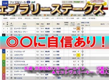 【競馬予想】2025年 フェブラリーステークス予想