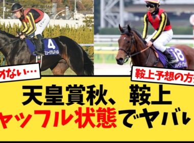 天皇賞秋、鞍上シャッフル状態でヤバいw【競馬反応集】