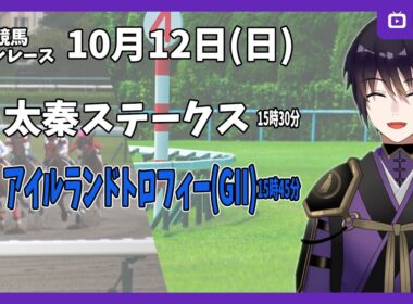 【ゆるく複勝予想】10月12日 日曜日編【中央競馬メイン】