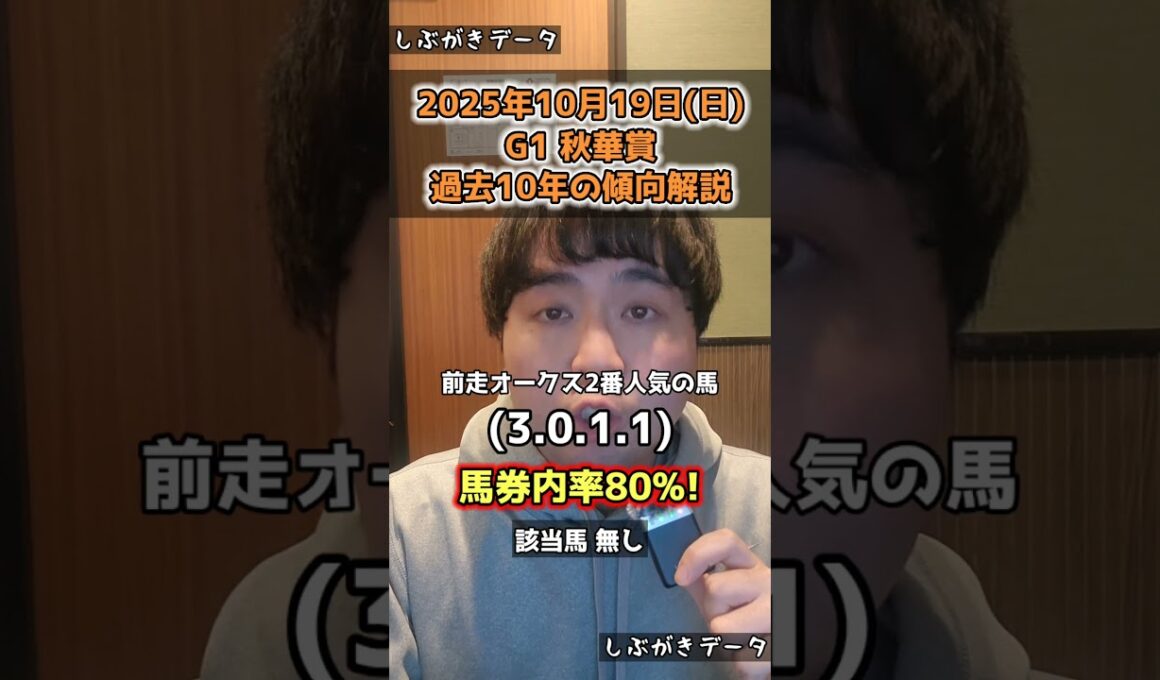 【秋華賞2025】過去10年のデータから傾向解説。#しぶがきデータ #競馬 #競馬予想 #秋華賞 #秋華賞2025 #エンブロイダリー #京都競馬場 #カムニャック