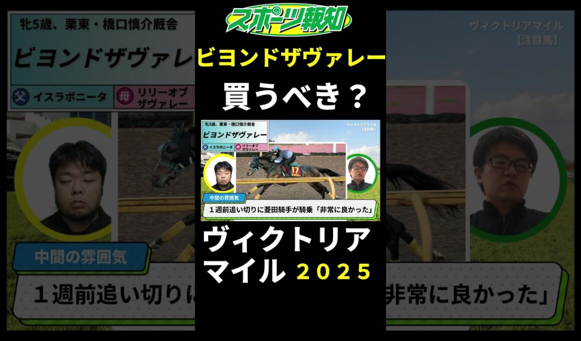 【ヴィクトリアマイル2025】ビヨンドザヴァレーは買うべき？戦歴、特長、力関係など解説