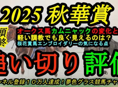 【出走全頭最終追い切り評価】2025秋華賞！カムニャックに感じる変化とエンブロイダリーの気になる点とは？