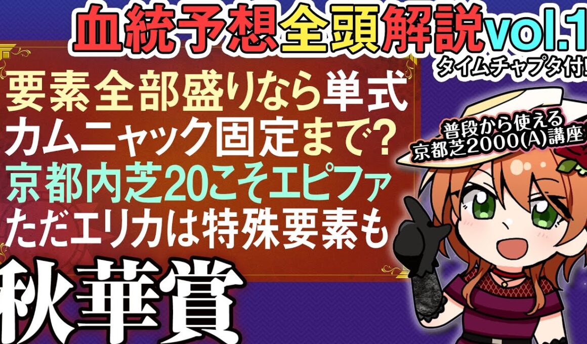 秋華賞 2025 京都芝2000基礎講座＆エリカエクスプレス用の馬券戦略!?カムニャック隙無し！全馬解説vol.1 #四条大学血統ゼミ🏇🧬