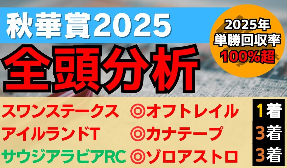 【秋華賞2025】"10月本命馬成績3-0-3-0"カムニャック以外に必ず買いたい馬とは？紐荒れもありそうな一戦で人気薄にも期待！【全頭分析】