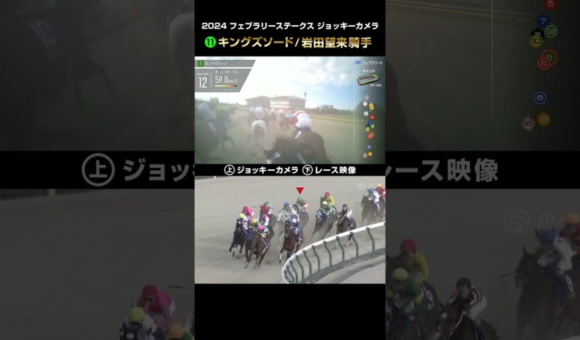 【ジョッキーカメラ×レース映像】2024年フェブラリーS キングズソード 岩田望来騎手 #shorts ｜JRA公式