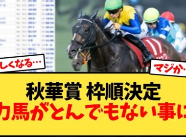 【秋華賞】 枠順決定あの有力馬の枠が…【競馬反応集】