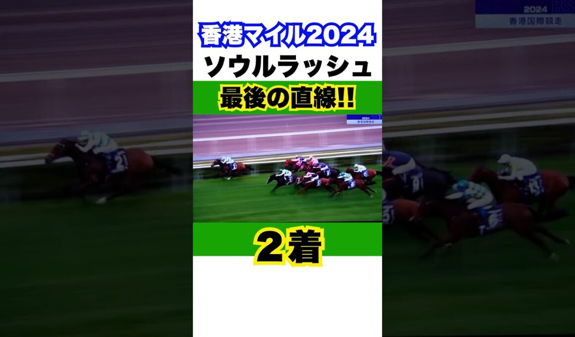 ソウルラッシュ ２着 【香港マイル2024】最後の直線