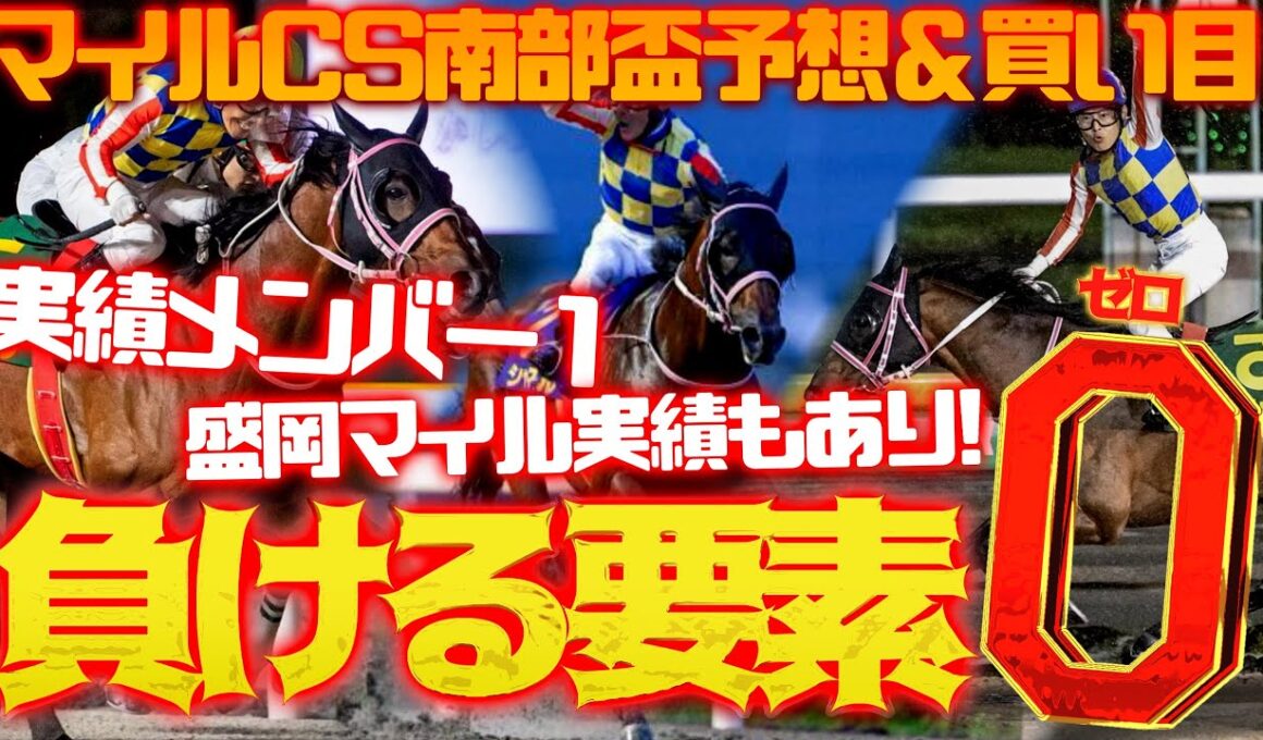 【マイルCS南部盃】負ける要素0！盛岡マイル実績もある圧倒的本命馬とは！？