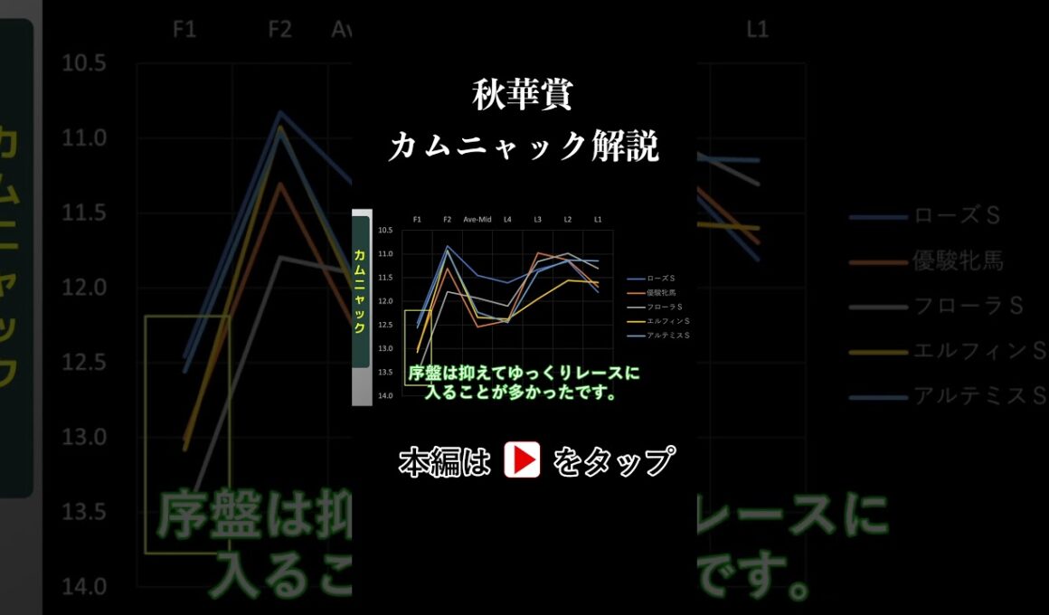 秋華賞 ラップタイム分析【カムニャック編】