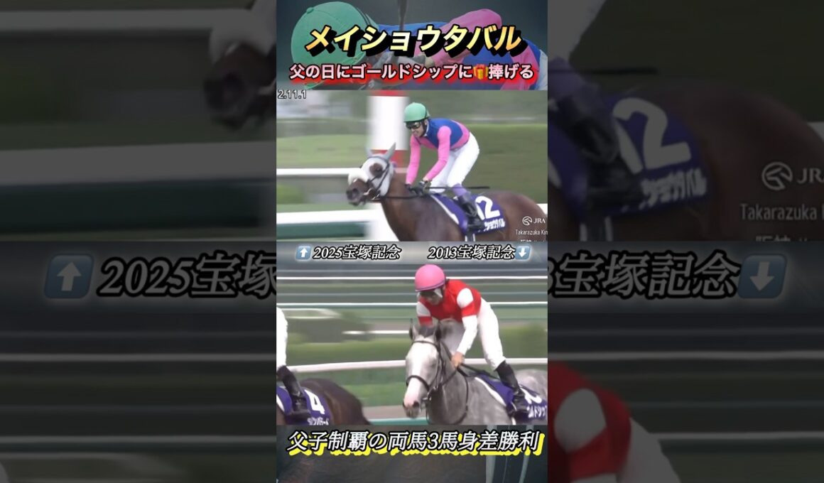 【宝塚記念】父子制覇のメイショウタバルとゴールドシップ！　#競馬  #メイショウタバル  #ゴールドシップ  #shorts