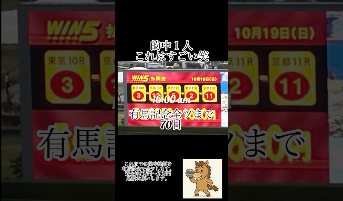 有馬記念への道　残り70日# #競馬 #競馬予想#有馬記念#win #馬券