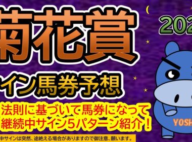 【菊花賞2025】サイン馬券予想！ある法則に基づいて馬券になっている継続中サイン５パターン紹介！暦によるサイン注目馬は？（ＢＧＭ　ｂｙくれっぷ）